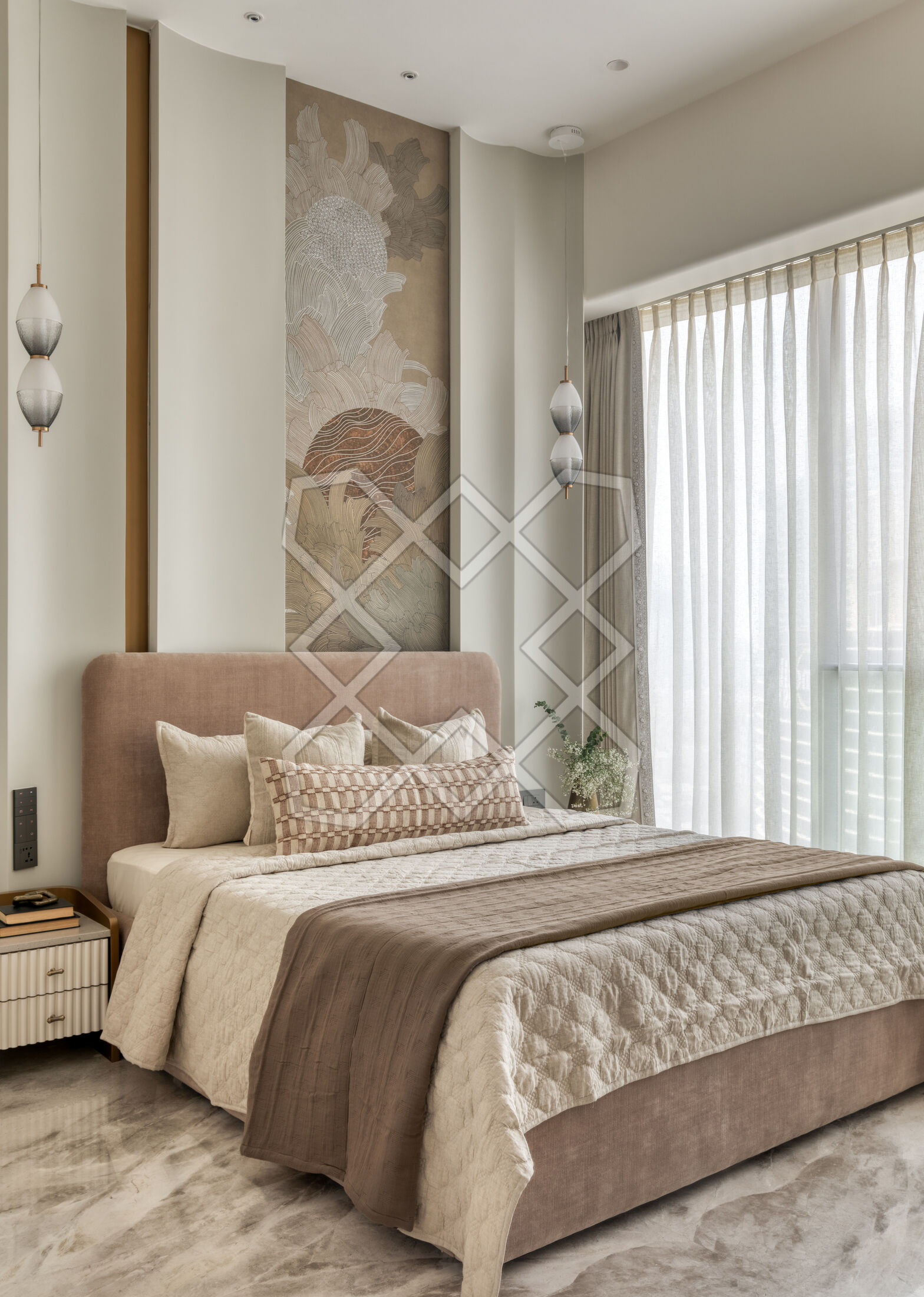 The master bedroom at Renaissance