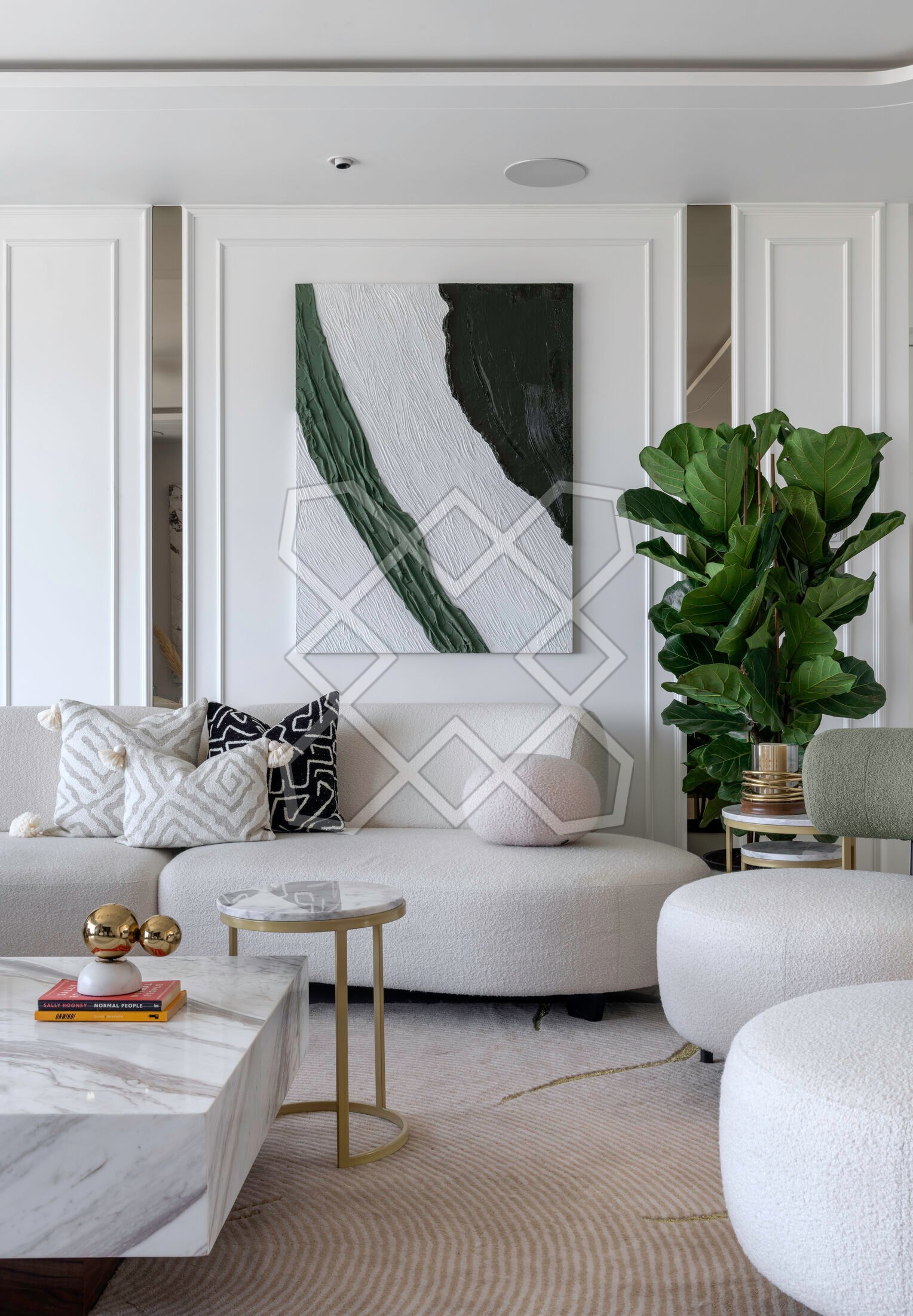 The living room at the Juhu apartment