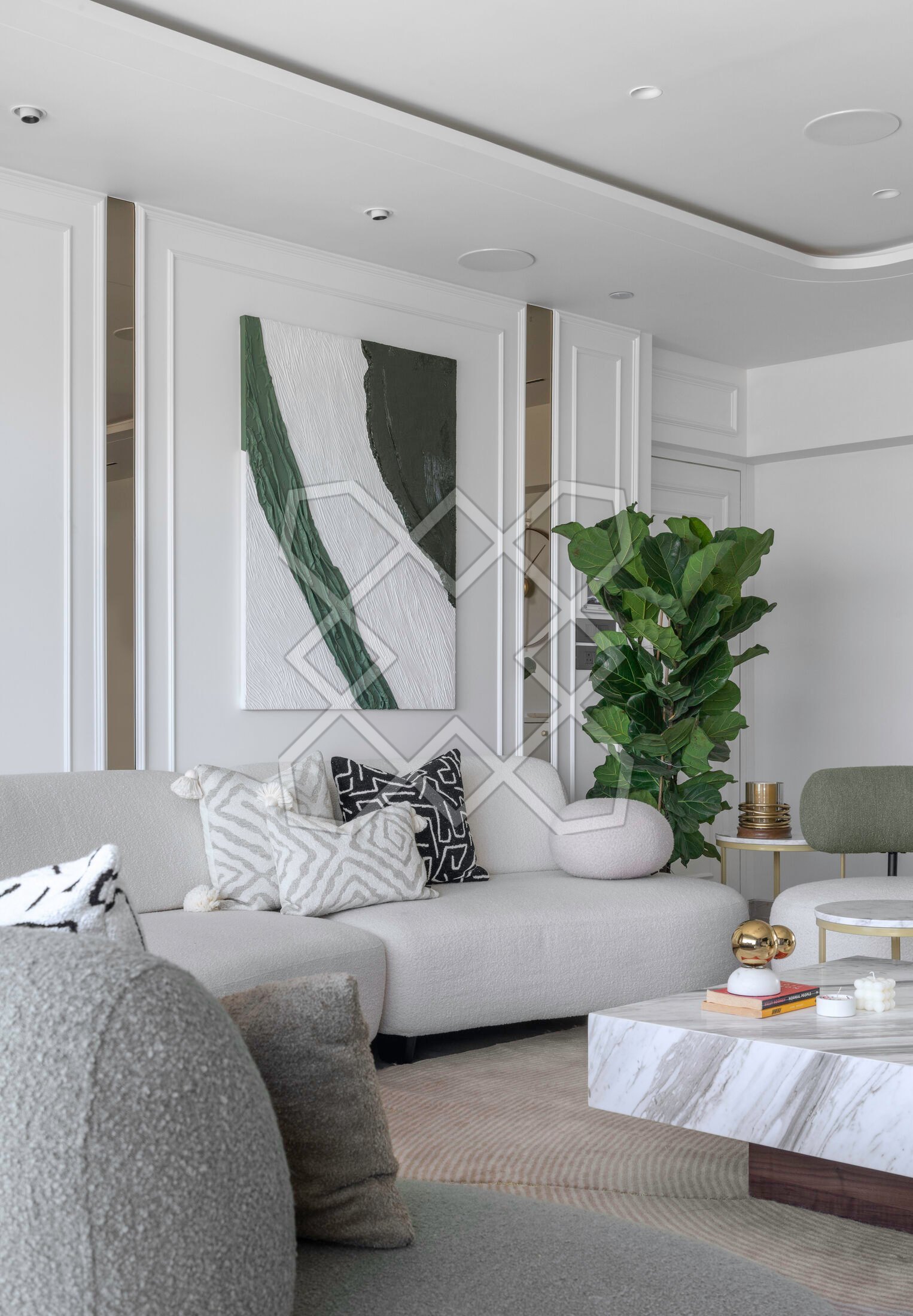The living room at the Juhu apartment