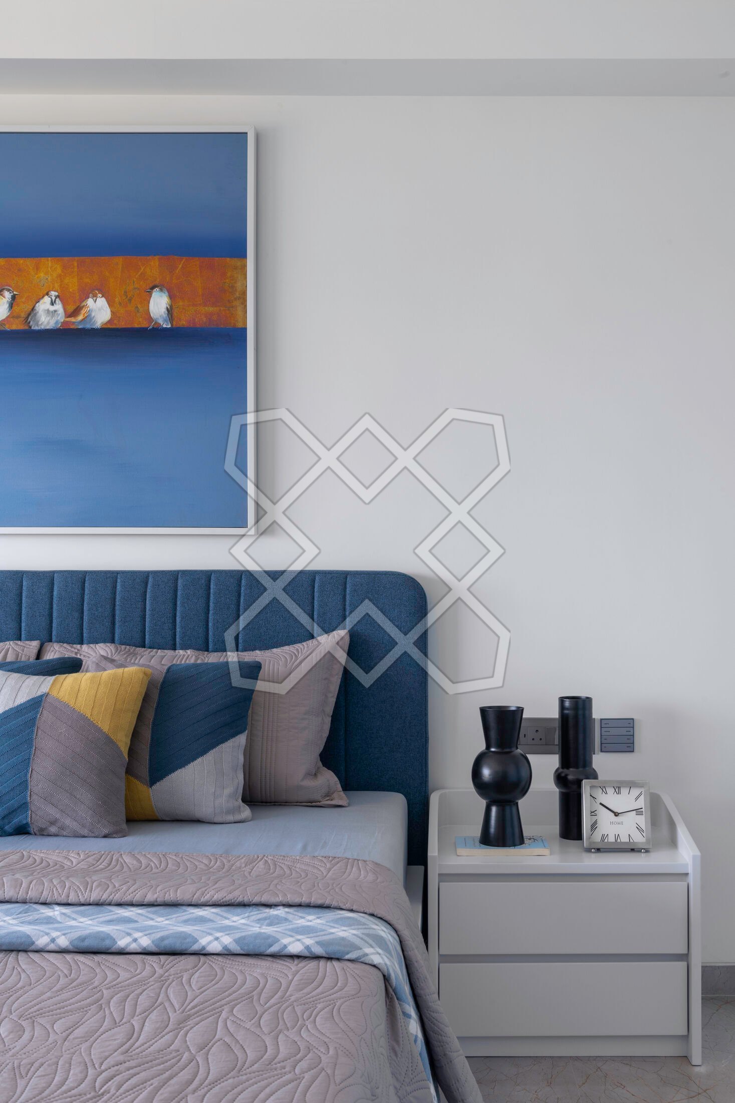 The guest bedroom at the Juhu apartment
