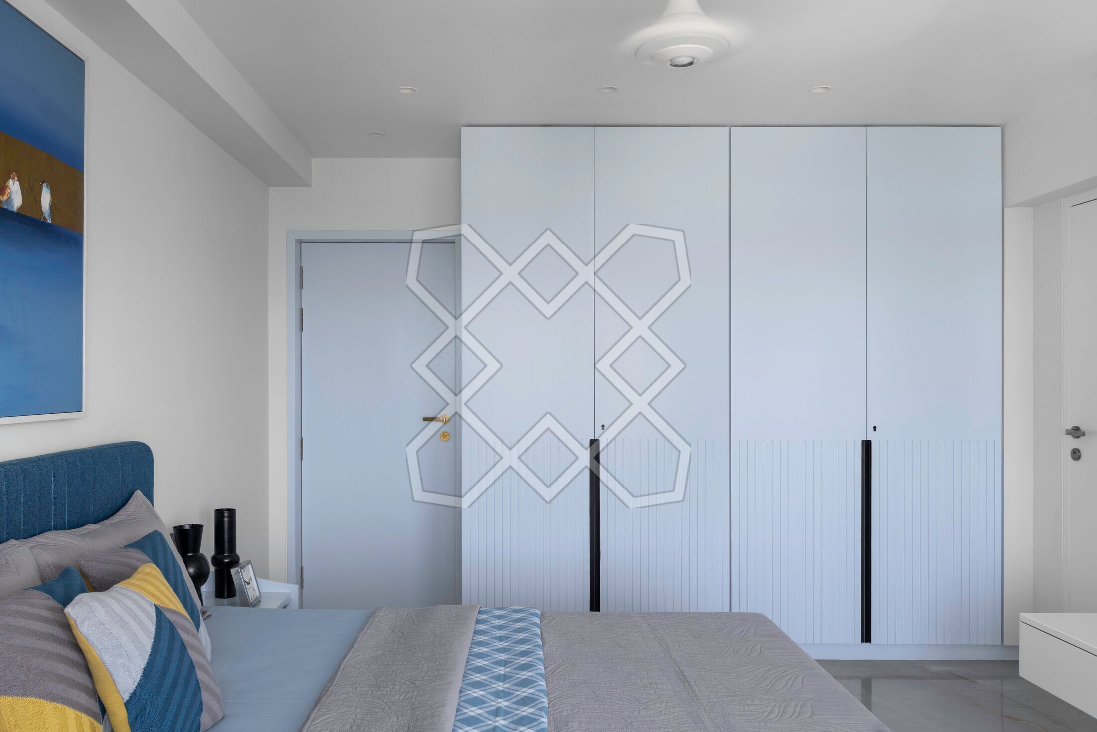 The guest bedroom at the Juhu apartment