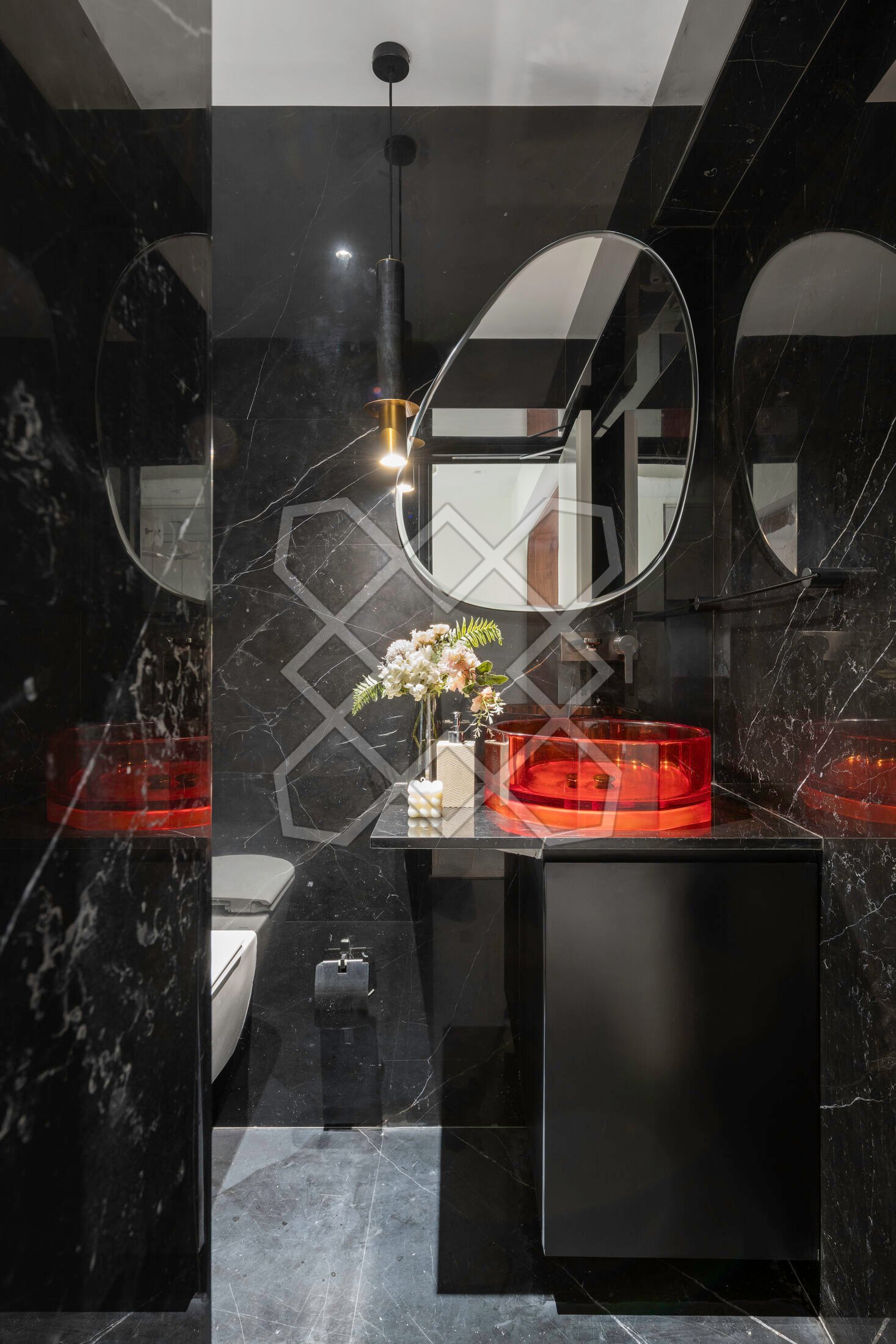 The powder room at the Juhu apartment