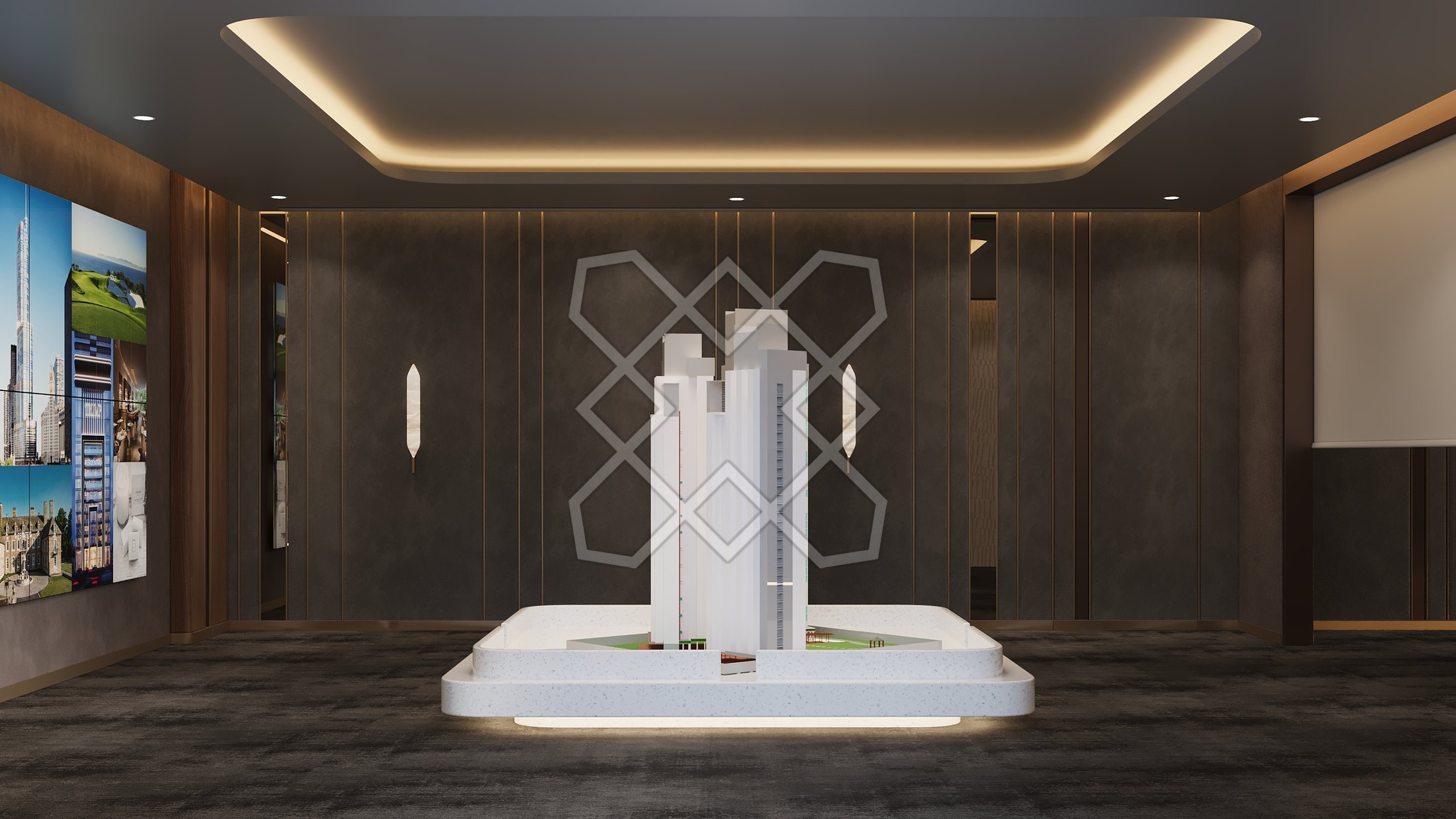 The architectural model at Trump Towers Hyderabad