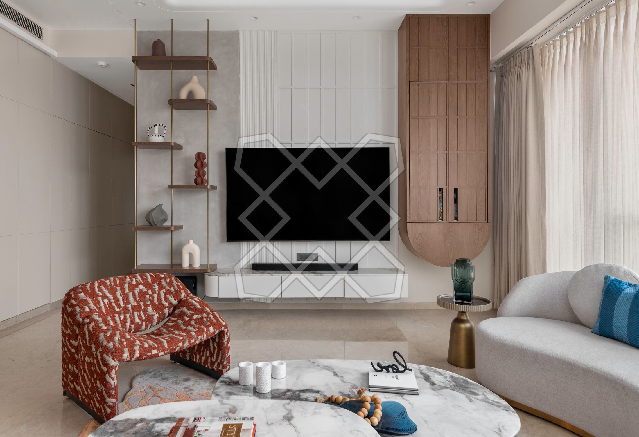 The informal living area at Vyom