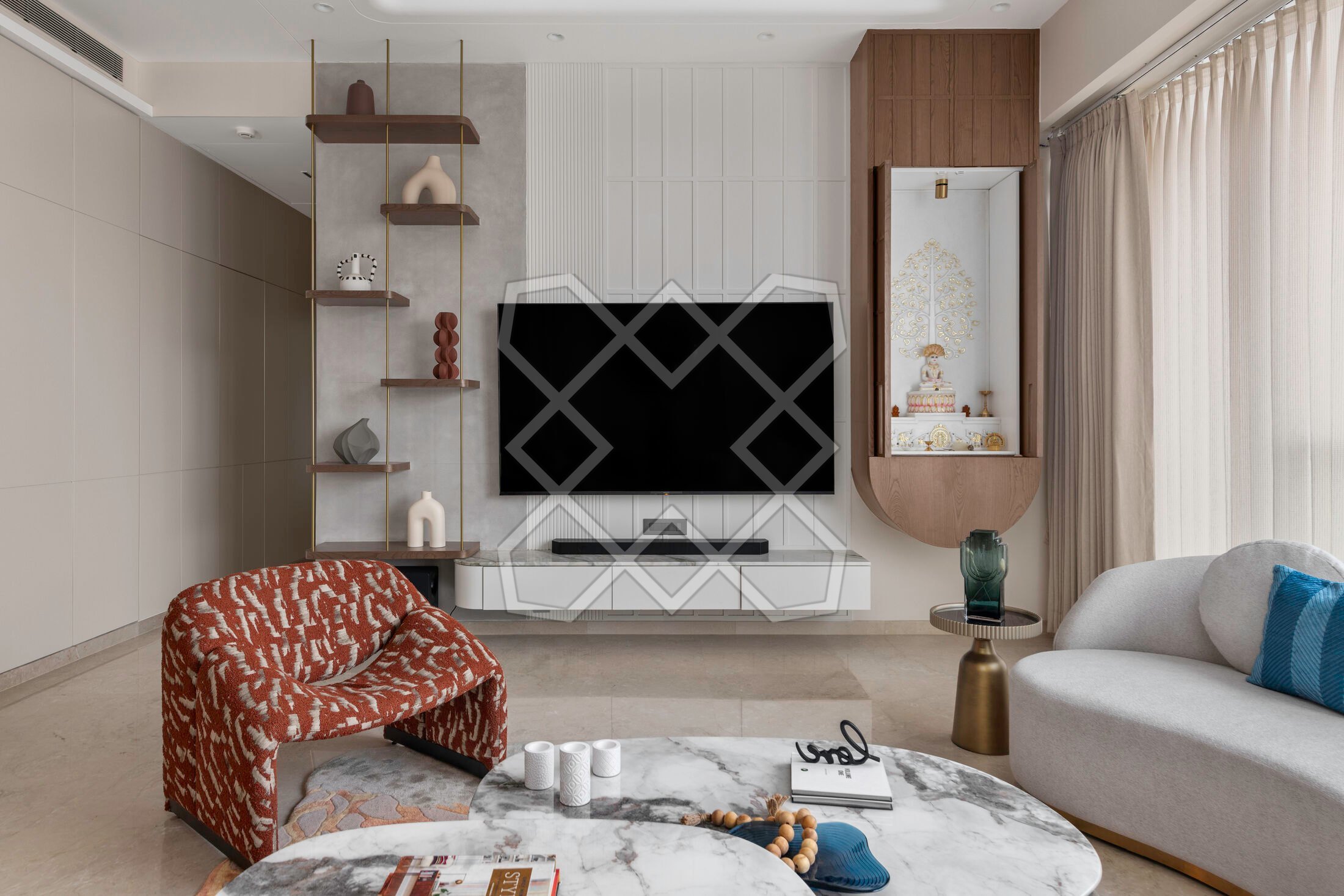 The informal living area at Vyom